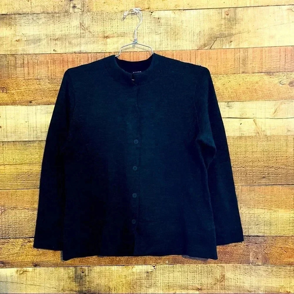 Eileen Fisher 100% Merino Wool Cardigan - Picture 1 of 6